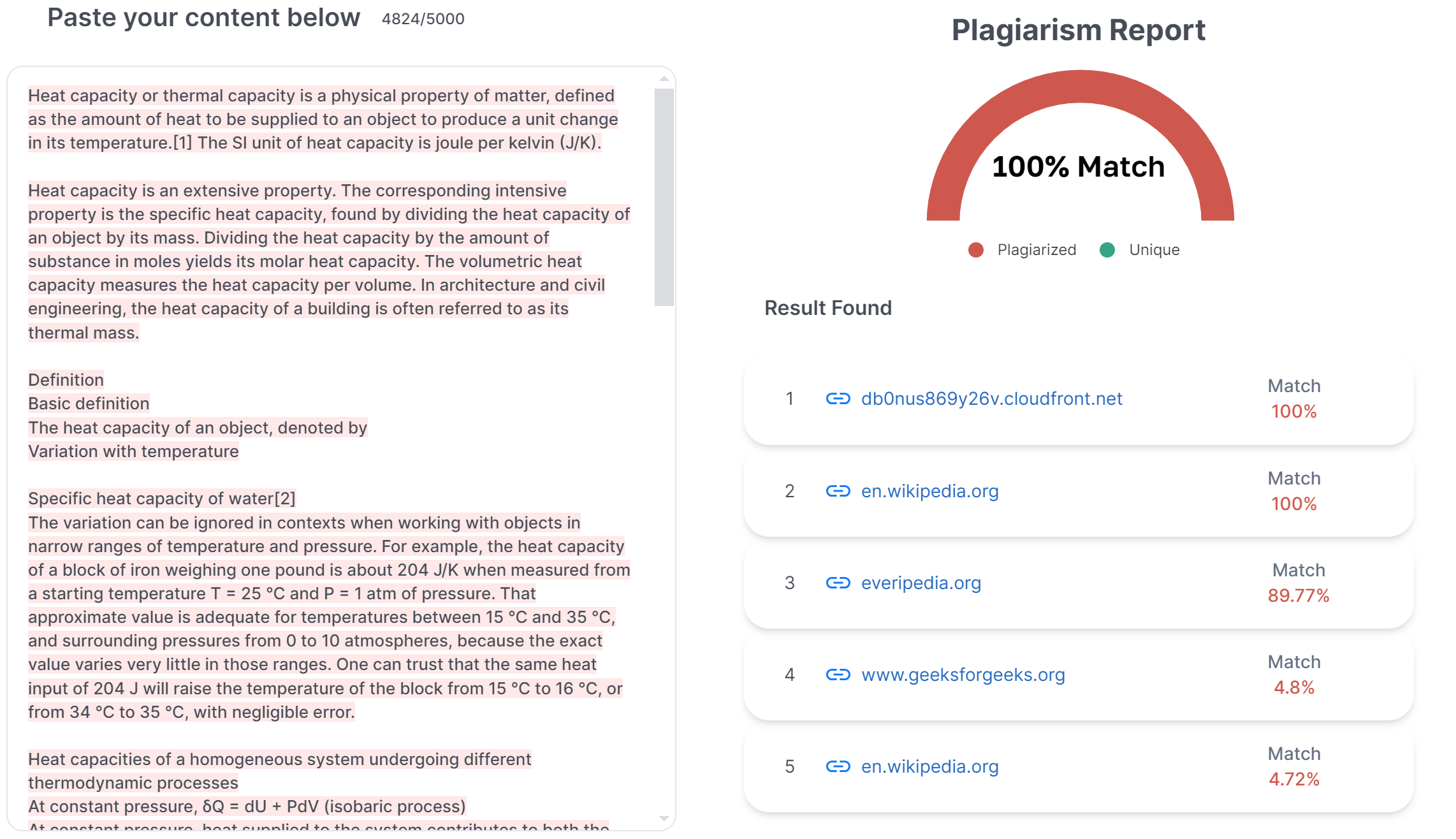 Plagiarism Checker